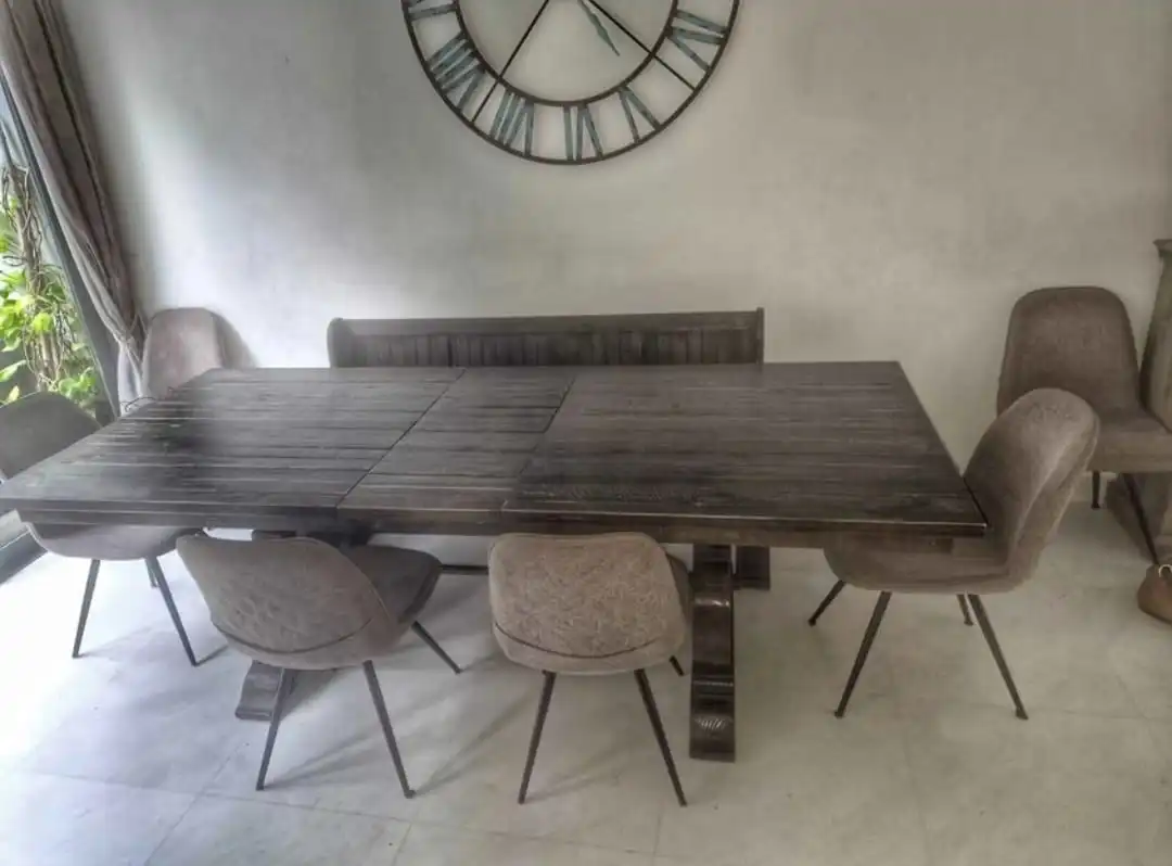 Large dining table and chairs from a disposal job