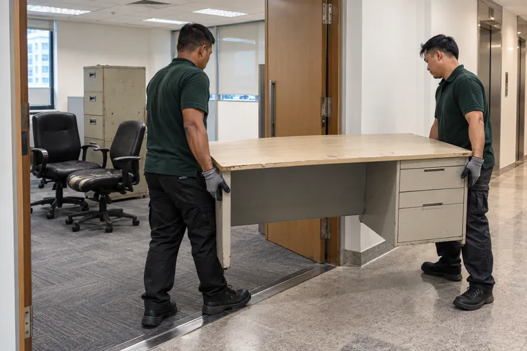 Office furniture handling and commercial disposal